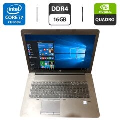Мобильная рабочая станция HP ZBook 17 G4 / 17.3" (1600x900) TN / Intel Core i7-7820HQ (4 (8) ядра по 2.9 - 3.9 GHz) / 16 GB DDR4 / 128 GB SSD + 1000 GB HDD / nVidia Quadro P5000, 16 GB GDDR5, 256-bit / WebCam