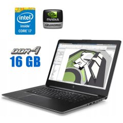 Мобільна робоча станція HP ZBook Studio G4 / 15.6" (1920x1080) IPS / Intel Core i7-7700HQ (4 (8) ядра по 2.8 - 3.8 GHz) / 16 GB DDR4 / 240 GB SSD / nVidia Quadro M1200, 4 GB GDDR5, 128-bit / WebCam