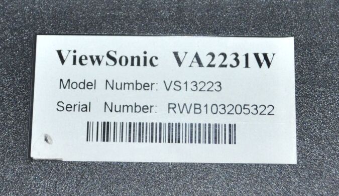 Монитор Б-класс ViewSonic VA2231W / 22" (1920x1080) TN / VGA, DVI / VESA 100x100 + Кабели (VGA и питания) в комплекте