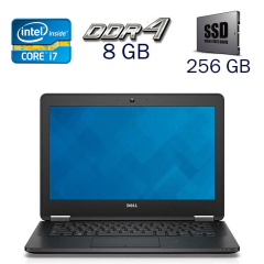 Нетбук Dell Latitude E7270 / 12.5" (1366x768) TN / Intel Core i7-6600U (2 (4) ядра по 2.6 - 3.4 GHz) / 8 GB DDR4 / 256 GB SSD / Intel HD Graphics 520 / WebCam / Windows 10