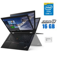 Ноутбук-трансформер Lenovo ThinkPad X1 Yoga / 14" (1920x1080) IPS Touch / Intel Core i7-6600U (2 (4) ядра по 2.6 - 3.4 GHz) / 16 GB DDR3 / 480 GB SSD / Intel HD Graphics 520 / WebCam