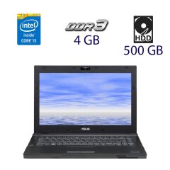 Ноутбук Asus B43S-XH51 / 14" (1366x768) TN / Intel Core i5-2520M (2 (4) ядра по 2.5 - 3.2 GHz) / 4 GB DDR3 / 500 GB HDD / AMD Radeon HD 6470M, 1 GB DDR3, 64-bit / DVD-RW / WebCam / Fingerprint