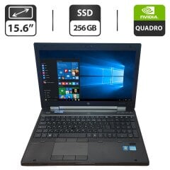 Ноутбук Б-клас HP EliteBook 8560w / 15.6" (1600x900) TN / Intel Core i5-2520M (2 (4) ядра по 2.5 - 3.2 GHz) / 8 GB DDR3 / 256 GB SSD / nVidia Quadro 2000M, 2 GB GDDR3, 128-bit / WebCam / DVD-ROM