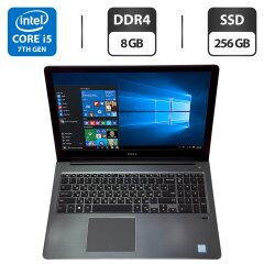 Ноутбук Dell Vostro 5568 / 15.6" (1920x1080) TN / Intel Core i5-7200U (2 (4) ядра по 2.5 - 3.1 GHz) / 8 GB DDR4 / 256 GB SSD / Intel HD Graphics 620 / WebCam / Windows 10 Pro