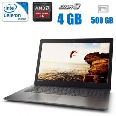 Ноутбук Lenovo 320-15IAP / 15.6" (1366x768) TN / Intel Celeron N3350 (2 ядра по 1.1 - 2.4 GHz) / 4 GB DDR3 / 500 GB HDD / AMD Radeon 530, 2 GB GDDR5, 64-bit / WebCam 