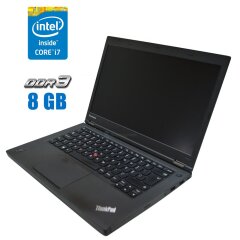 Ноутбук Lenovo ThinkPad T440p / 14" (1366x768) TN / Intel Core i7-4710MQ (4 (8) ядра по 2.5 - 3.5 GHz) / 8 GB DDR3 / 240 GB SSD / Intel HD Graphics 4600 / WebCam / DVD-ROM