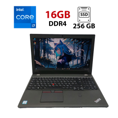 Ноутбук Lenovo ThinkPad T560 / 15.6" (1920x1080) IPS / Intel Core i7-6600U (2 (4) ядра по 2.6 - 3.4 GHz) / 16 GB DDR4 / 256 GB SSD / nVidia GeForce 940MX, 2 GB GDDR5, 64-bit / WebCam