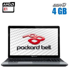 Ноутбук Packard Bell EasyNote TE11BZ / 15.6" (1366x768) TN / AMD E1-1200 (2 ядра по 1.4 GHz) / 4 GB DDR3 / 320 GB HDD / AMD Radeon HD 7310 / WebCam / АКБ не тримає