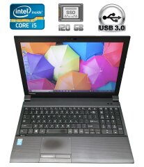 Ноутбук Toshiba Tecra A50-A / 15.6" (1366x768) TN / Intel Core i5-4200M (2 (4) ядра по 2.5 - 3.1 GHz) / 8 GB DDR3 / 120 GB SSD / Intel HD Graphics 4600 / WebCam / DVD-RW / USB 3.0 / HDMI