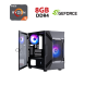 Новый игровой ПК Hunter 1stPlayer D3-A-BK-1F7-14-1F7 Tower / AMD Ryzen 5 5500 (6 (12) ядер по 3.6 - 4.2 GHz) / 8 GB DDR4 / 480 GB SSD / AMD Radeon RX 6600, 8 GB GDDR6, 128-bit купить