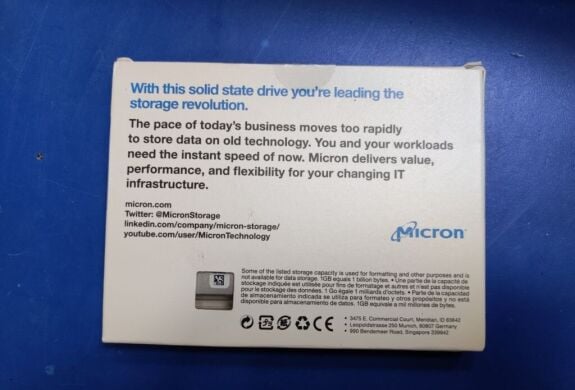 Новый твердотельный накопитель SSD Micron 1300 MTFDDAK2T0TDL-1AW1ZABYY / 2.5" / 2 TB 3D TLC / SATA III