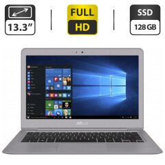 Ультрабук Asus ZenBook UX330C / 13.3" (1920x1080) TN / Intel Core m3-7Y30 (2 (4) ядра по 1.0 - 2.6 GHz) / 4 GB DDR4 / 128 GB SSD / Intel HD Graphics 615 / WebCam / Micro-HDMI