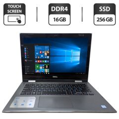 Ультрабук Б-клас Dell Inspiron 13 5000 (P69G) / 13.3" (1920x1080) IPS Touch / Intel Core i5-8250U (4 (8) ядра по 1.6 - 3.4 GHz) / 16 GB DDR4 / 256 GB SSD / Intel UHD Graphics 620 / WebCam