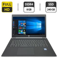 Ультрабук Б-класс HP ProBook 440 G5 / 14" (1920x1080) IPS / Intel Core i5-8350U (4 (8) ядра по 1.7 - 3.6 GHz) / 8 GB DDR4 / 240 GB SSD / Intel UHD Graphics 620 / WebCam
