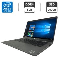 Ультрабук Dell Latitude 5310 / 13.3" (1920x1080) IPS / Intel Core i5-10210U (4 (8) ядра по 1.6 - 4.2 GHz) / 8 GB DDR4 / 240 GB SSD / Intel UHD Graphics / WebCam