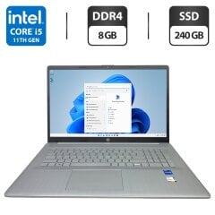 Ультрабук Б-клас HP 17-CN0950nd / 17.3" (1920x1080) IPS / Intel Core i5-1135G7 (4 (8) ядер по 4.2 GHz) / 8 GB DDR4 / 240 GB SSD / Intel Iris Xe Graphics / WebCam
