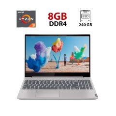 Ультрабук Lenovo IdeaPad S340-15API / 15.6" (1920x1080) TN / AMD Ryzen 3 3200U (2 (4) ядра по 2.6 - 3.5 GHz) / 8 GB DDR4 / 240 GB SSD / AMD Radeon Vega 3 Graphics / WebCam / Win 11