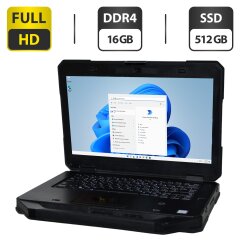 Захищений ноутбук Б-клас Dell Latitude 5414 Rugged / 14" (1920x1080) IPS / Intel Core i5-6300U (2 (4) ядра по 2.4 - 3.0 GHz) / 16 GB DDR4 / 512 GB SSD / Intel HD Graphics 520 / WebCam