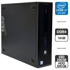 Компьютер HP ProDesk 600 G2 SFF / Intel Core i7-6700 (4 (8) ядра по 3.4 - 4.0 GHz) / 16 GB DDR4 / 256 GB SSD + 500 GB HDD / Intel HD Graphics 530