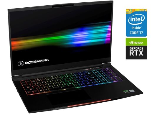 Игровой ноутбук Evoo Gaming EG-LP6-BK / 17.3" (1920x1080) IPS / Intel Core i7-9750H (6 (12) ядер по 2.6 - 4.5 GHz) / 16 GB DDR4 / 1000 GB SSD NVMe / nVidia GeForce RTX 2060, 6 GB GDDR6, 192-bit / WebCam