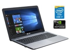 Ноутбук Б-класс Asus F555U / 15.6" (1920x1080) TN / Intel Core i7-6500U (2 (4) ядра по 2.5 - 3.1 GHz) / 8 GB DDR3 / 256 GB SSD / nVidia GeForce 940M, 2 GB DDR3, 64-bit / WebCam / DVD-ROM / Win 10 Home