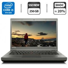 Ноутбук Lenovo ThinkPad T440p / 14" (1366x768) TN / Intel Core i5-4210M (2 (4) ядра по 2.6 - 3.2 GHz) / 8 GB DDR3 / 256 GB SSD NEW / Intel HD Graphics 4400 / WebCam / DVD-ROM