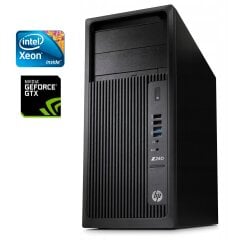 Игровой ПК HP Z240 Tower / Intel Xeon E3-1230 v5 (4 (8) ядра по 3.4 - 3.8 GHz) / 16 GB DDR4 / 256 GB SSD + 1000 GB HDD / nVidia GeForce GTX 1060, 3 GB GDDR5, 192-bit / DVD-RW / Win 10 Pro + Кабель питания