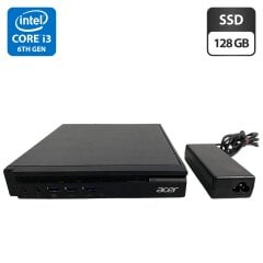 Неттоп Acer Veriton N4640G USFF / Intel Core i3-6100T (2 (4) ядра по 3.2 GHz) / 8 GB DDR3 / 128 GB SSD / Intel HD Graphics 530 / Блок живлення