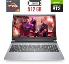 Игровой ноутбук Dell Inspiron G15 5515 / 15.6" (1920x1080) IPS / AMD Ryzen 5 5600H (6 (12) ядер по 3.3 - 4.2 GHz) / 32 GB DDR4 / 512 GB SSD / nVidia GeForce RTX 3050, 4 GB GDDR6, 128-bit / WebCam