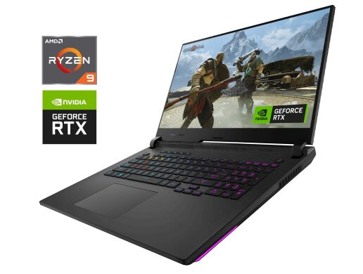 Игровой ноутбук Б-класс Asus ROG Strix G17 G713PI / 17.3" (2560x1440) IPS / AMD Ryzen 9 7945HX (16 (32) ядер по 2.5 - 5.4 GHz) / 32 GB DDR5 / 1000 GB SSD NVMe / nVidia GeForce RTX 4070, 8 GB GDDR6, 128-bit