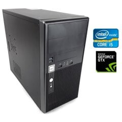 Ігровий ПК Б-клас Hyundai iTMC Pentino A320 Tower / Intel Core i5-6400 (4 ядра по 2.7 - 3.3 GHz) / 16 GB DDR4 / 256 GB SSD + 500 GB HDD / nVidia GeForce GTX 1050 Ti, 4 GB GDDR5, 128-bit / DVD-RW / 250W / Win 11 Pro + Кабель живлення