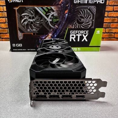 Дискретная видеокарта Palit GeForce RTX 3070 Ti GamingPro, 8 GB GDDR6X, 256-bit / 1x HDMI, 3x DisplayPort / Коробка / (NED307T019P2-1046A)