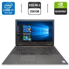Мобільна робоча станція Dell Precision 7540 / 15.6" (1920x1080) IPS / Intel Core i7-9850H (6 (12) ядер по 2.6 - 4.6 GHz) / 16 GB DDR4 / 256 GB SSD M.2 / nVidia Quadro T1000, 4 GB GDDR6, 128-bit / WebCam