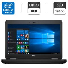 Ноутбук Б-класс Dell Latitude E5540 / 15.6" (1366x768) TN / Intel Core i5-4310U (2 (4) ядра по 2.0 - 3.0 GHz) / 8 GB DDR3 / 120 GB SSD / Intel HD Graphics 4400 / WebCam / DVD-ROM / HDMI