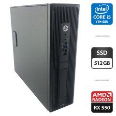 Рабочая станция HP Z240 Workstation SFF / Intel Core i5-6500 (4 ядра по 3.2 - 3.6 GHz) / 16 GB DDR4 / 512 GB SSD / AMD Radeon RX 550, 4 GB GDDR5, 128-bit