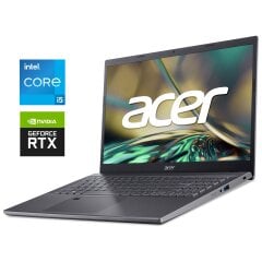 Игровой ультрабук Б-класс Acer Aspire 5 A515-57G / 15.6" (1920x1080) IPS / Intel Core i5-1235U (10 (12) ядер по 1.3 - 4.4 GHz) / 16 GB DDR4 / 512 GB SSD NVMe / nVidia GeForce RTX 2050, 4 GB GDDR6, 64-bit / WebCam