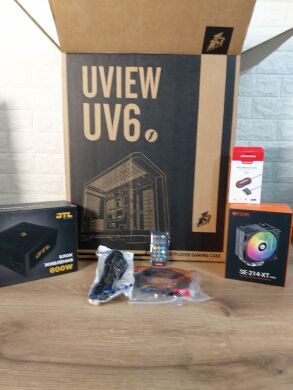 Ігровий ПК 1stPlayer UV6 Tower / Intel Core i5-9400 (6 ядер по 2.9 - 4.1 GHz) / 16 GB DDR4 / 256 GB SSD M.2 + 500 GB SSD / nVidia GeForce GTX 1080, 8 GB GDDR5X, 256-bit / 600W