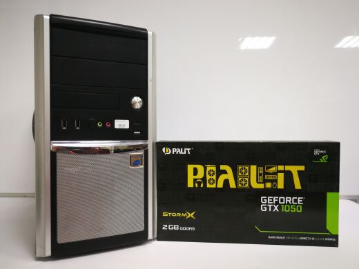 EuroCom Tower / Intel Core i3-3220 (2 (4) ядра по 3.3 GHz) / 8 GB DDR3 / 500 GB HDD / nVidia GeForce GTX 1050, 2 GB GDDR5, 128bit NEW / Блок питания FSP 400W