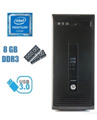 Монітор 22" у подарунок! HP ProDesk 400 G2 / Intel Pentium 4th G3240 (2 ядра 3.1GHz) / 8 GB / 60 GB SSD+500 GB HDD / Windows + кабелі підключення у подарунок