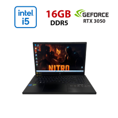 Ігровий ноутбук Acer Nitro V15 ANV15-51 / 15.6" (1920x1080) IPS / Intel Core i5-13420H (8 (12) ядер по 2.1 - 4.6 GHz) / 16 GB DDR5 / 512 GB SSD / nVidia GeForce RTX 3050, 6 GB GDDR6, 96-bit / WebCam