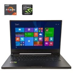 Ігровий ноутбук Asus ROG Zephyrus GA502DU / 15.6" (1920x1080) IPS / AMD Ryzen 7 3750H (4 (8) ядра по 2.3 - 4.0 GHz) / 24 GB DDR4 / 480 GB SSD / nVidia GeForce GTX 1660 Ti Max-Q, 6 GB GDDR6, 192-bit / HDMI