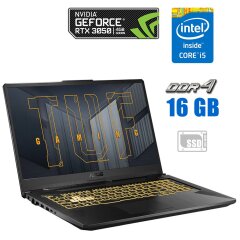 Игровой ноутбук Asus TUF FX706H / 17.3" (1920x1080) IPS / Intel Core i5-11400H (6 (12) ядра по 2.7 - 4.5 GHz) / 16 GB DDR4 / 480 GB SSD / nVidia GeForce RTX 3050, 4 GB GDDR6, 128-bit / WebCam