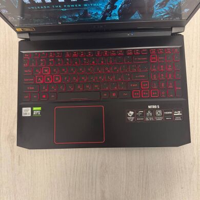 Игровой ноутбук Б-класс Acer Nitro 5 AN515-55 / 15.6" (1920x1080) IPS / Intel Core i5-10300H (4 (8) ядра по 2.5 - 4.5 GHz) / 16 GB DDR4 / 512 GB SSD / nVidia GeForce RTX 3050 Ti, 4 GB GDDR6, 128-bit / WebCam