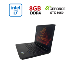 Ігровий ноутбук Б-клас Asus ROG Strix GL503VD / 15.6" (1920x1080) IPS / Intel Core i7-7700HQ (4 (8) ядра по 2.8 - 3.8 GHz) / 8 GB DDR4 / 256 GB SSD / nVidia GeForce GTX 1050, 4 GB GDDR5, 128-bit / WebCam
