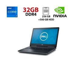 Игровой ноутбук Dell Precision 7710 / 17.3" (1920x1080) IPS / Intel Core i7-6820HQ (4 (8) ядра по 2.7 - 3.6 GHz) / 32 GB DDR4 / 256 GB SSD + 500 GB HDD / nVidia Quadro M3000M, 4 GB GDDR5, 256-bit / WebCam
