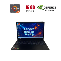 Ігровий ноутбук Lenovo IdeaPad Gaming 3 15ACH6 / 15.6" (1920x1080) IPS / AMD Ryzen 5 6600H (6 (12) ядер по 3.3 - 4.5 GHz) / 16 GB DDR5 / 512 GB SSD / nVidia GeForce RTX 3050, 4 GB GDDR6, 128-bit / WebCam