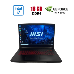 Ігровий ноутбук MSI GF65 Thin 9SEXR / 15.6" (1920x1080) IPS / Intel Core i7-9750H (6 (12) ядра по 2.6 - 4.5 GHz) / 16 GB DDR4 / 512 GB SSD M.2 / nVidia GeForce RTX 2060, 6 GB GDDR6, 192-bit / WebCam