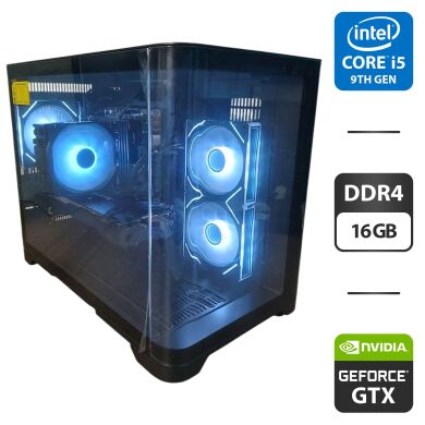 Ігровий ПК 1stPlayer UV6 Tower / Intel Core i5-9400 (6 ядер по 2.9 - 4.1 GHz) / 16 GB DDR4 / 256 GB SSD M.2 + 500 GB SSD / nVidia GeForce GTX 1080, 8 GB GDDR5X, 256-bit / 600W