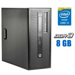 Компьютер HP EliteDesk 800 G1 Tower / Intel Core i5-4430 (4 ядра по 3.0 - 3.2 GHz) / 8 GB DDR3 / 240 GB SSD / Intel HD Graphics 4600 / Windows 10