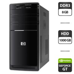 Комп'ютер HP Pavilion P6000 Tower / Intel Core i7-870 (4 (8) ядра по 2.93 - 3.6 GHz) / 8 GB DDR3 / 1000 GB HDD / nVidia GeForce GT 440, 3 GB GDDR3, 192-bit / DVD-ROM